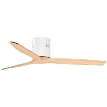Ventilador de Techo Orbegozo CF 112132, Madera, 132 cm, Motor DC con Mando a Distancia, 35W, Blanco/Madera
