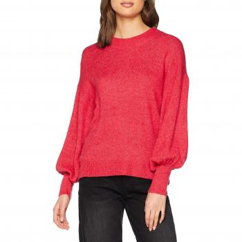 Vila Clothes Viesha Knit New Sleeve L/s Top, suéter para Mujer, Rosa Barberry, 40