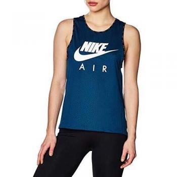 NIKE W Nk Air Tank para Mujer, S, Valerian Blue/White