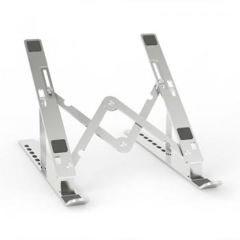 Aisens LPS3M-177 Soporte Ajustable de Sobremesa para Portátil/Tablet de hasta 15, Plegable, con Funda, Color Plata