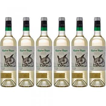 Cuatro Rayas Vino Blanco Verdejo Ecológico - 6 Botellas de 750 ml