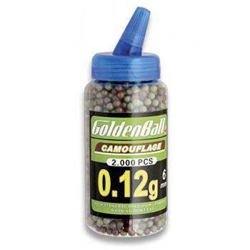 GoldenBall 35011-CA Munición para Armas, Unisex Adulto, Camuflaje, 2000 Unidades