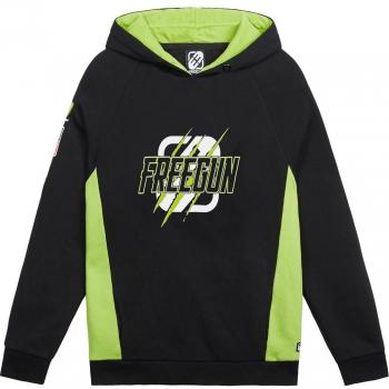 Freegun Racing Hooded Sweatshirt Black/Green Flash