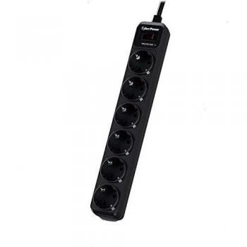 REGLETA CYBERPOWER B0620SC0-DE - 6*SCHUKO - OBTURADOR DE SEGURIDAD - INTERRUPTOR ON/OFF - CABLE 1.8M