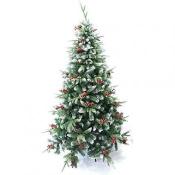 Arcoiris Árbol de Navidad Artificial Acebo, Natural Verde, Árbol de Navidad Artificial Extra Relleno, Arboles, Material PVC, Soporte deMetal