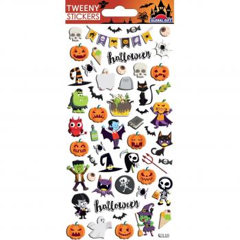 Pegatinas Tweeny Foamy Halloween multielementos Global Gift naranja