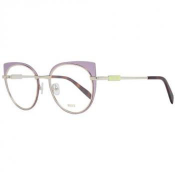 Gafas de Vista Emilio Pucci EP5220, Montura Redonda Metálica, Color Lila, Talla Única