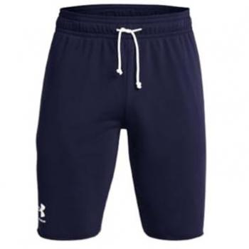 Pantalones Cortos de Fitness Under Armour Rival Terry para Hombre - Azul Marino/Blanco, Talla XL