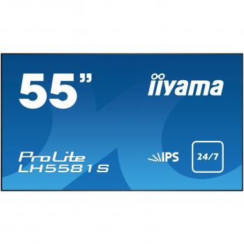 iiyama LH5581S-B1 Digital Signage Flat Panel 55 LED Full HD Negro Pantalla de señalización - Pantallas de señalización