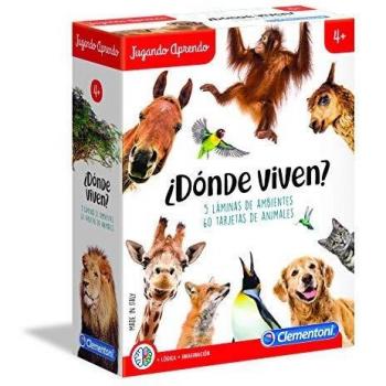 Clementoni - ¿Donde Viven? - juego educativo animales a partir de 4 años, juguete en español
