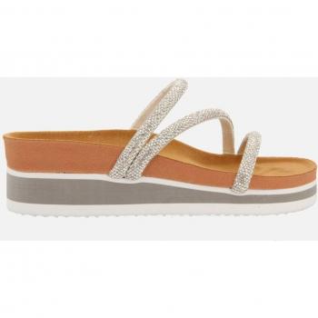 Chanclas Gioseppo Bencovac Mujer - Bio con Tiras de Pedrería - Plateadas