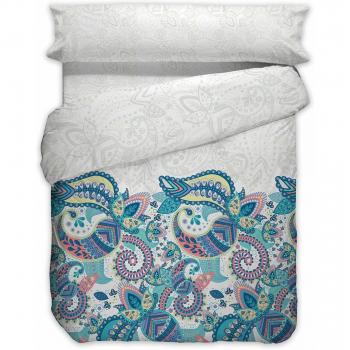 Juego de Funda Nórdica Minage Aguamarina para Cama de 90 cm (3 Piezas)