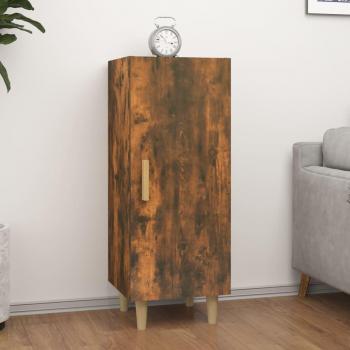 Aparador de madera contrachapada roble ahumado 34,5x34x90 cm, mueble de almacenaje moderno para salón, buffet y armario auxiliar