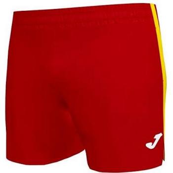 Joma Elite VII Men's Running Shorts - Red Yellow, Side Slit Design