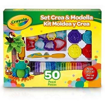 Crayola Modeling Clay-Deluxe Kit Set CREA-moldea 50 pzas 39x30, Multicolor
