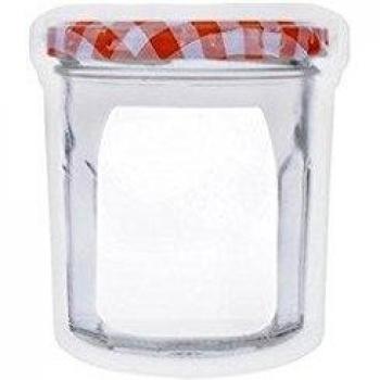 Kikkerland – Tarros de mermelada de reutilizable con cremallera bolsas, Small Set 4