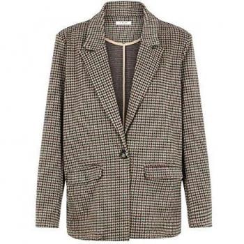 PIECES PCBIVA LS Blazer, Natural/comprobaciones: Grande, L para Mujer