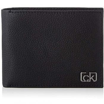 Calvin Klein - Ck Cast Pebble 5cc W/Coin, Carteras Hombre, Negro