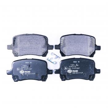 Juego de pastillas de freno HELLA con advertencia acústica para Chevrolet HHR - 4 pastillas por set - 8DB 355 014-691