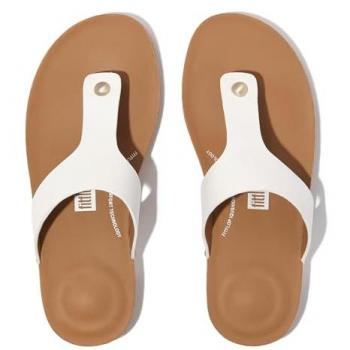 Fitflop Iqushion Leather Toe-post Sandals Mujer Blanco 38 EU