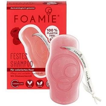 Champú Sólido Vegano para Cabello Coloreado con Aceite de Semilla de Frambuesa - The Berry Best 80g - Sin Plástico