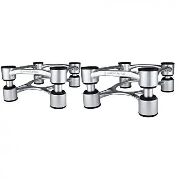 IsoAcoustics Aperta 200 Silver Studio Monitor and Speaker Stand (Pair)