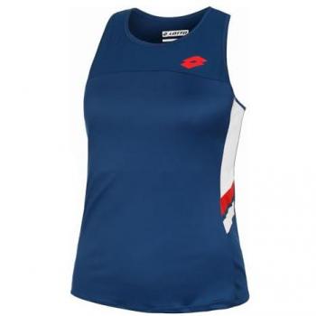Camiseta de tirantes Lotto Squadra III para mujeres, color azul, talla S