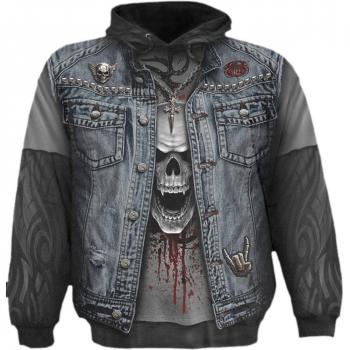 Spiral - Thrash Metal - Sudadera con Capucha - Estampado Integral - Negro - M