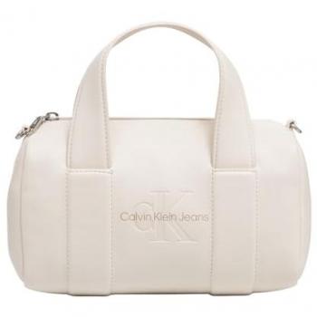 Calvin Klein Sculpted Square Barrel Handbag in Eggshell for Women