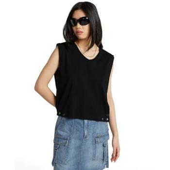 Top Holgado Riveted de Mujer en Algodón Orgánico Sostenible - Negro (XS) G-Star Raw 2024