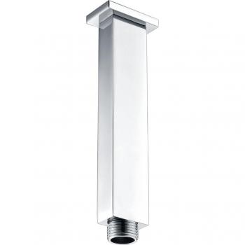 Brazo de Techo Cuadrado Cromado Imex BTC007 para Rociador de Ducha con Base Rectangular