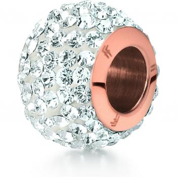 Abalorio Folli Follie Mujer 3P0T023RC - Plata de Ley - Diseño Moderno - Plateado (1 cm)