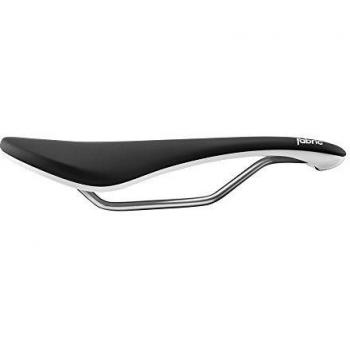 Fabric Line Shallow Elite Saddle OS, color blanco,negro