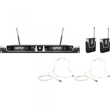 Sistema Inalámbrico LD Systems U518 BPHH 2 con 2 Petacas y 2 Micrófonos de Diadema Color Beis