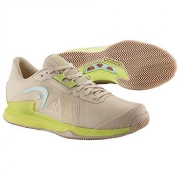 Zapatillas de Tenis Head Sprint Pro 3.5 Clay para Mujeres, Macadamia/Lime, Talla 36