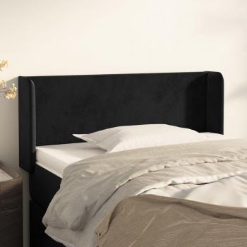 Cabecero de terciopelo negro 103x16x78/88 cm Vidaxl