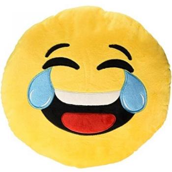 Out of the blue KG – Emotion Faces - Cojín de 30 cm en Forma de Emoticono Que ríe