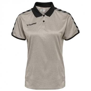 Hummel Polo De Manga Corta Authentic Functional Mujer, Femenino, Mezcla de Grises, Talla M