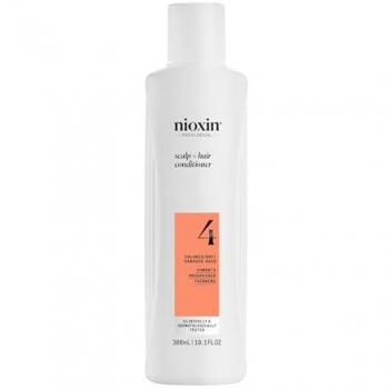 Nioxin System 4 Scalp + Hair Conditioner for Damaged and Colour-Treated Hair, Moisturising and Nourishing, 300 ml