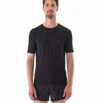 Camiseta Compressport Pro Racing de manga corta para hombre en color negro, talla XL