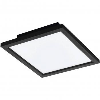 Plafoniera LED Smart Home Salobrena-Z 30x30cm regulable, colores ajustables, control de voz y aplicación, aluminio negro