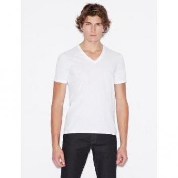 Camiseta Casual de Algodón Armani Exchange para Hombre, Manga Corta, Color Blanco (XS) 2024