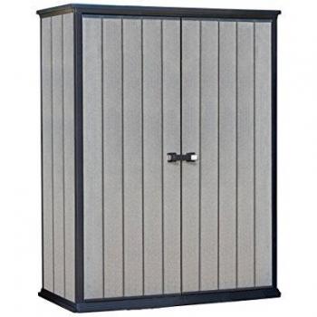 Keter - Cobertizo de jardín exterior Duotech Hight Store, Color gris, 140 x 77 x 181.5 cm / 1500 L