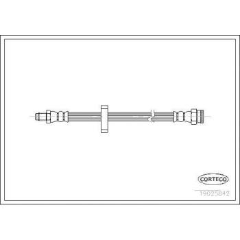 Latiguillo de freno CORTECO 19025842, tipo: latiguillo de freno, características: alta resistencia a la presión, fabricado con materiales de calidad, diseñado para un rendimiento óptimo en sistemas de frenos