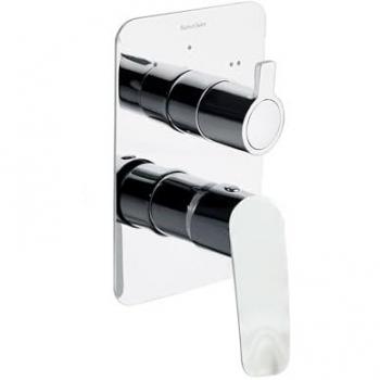 Grifo de Ducha Monomando Empotrado 2 Vías Cromado con Sistema S2 de Ahorro de Agua Serie New Fly