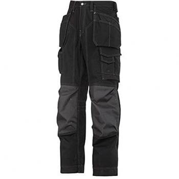 Pantalones de Trabajo Rip-Stop Snickers 3223 para Hombre con Bolsillos Flotantes, Negros, Talla 39 35