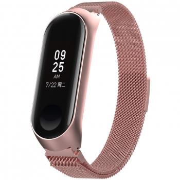 Pinhen for Xiaomi Mi Band 3 Correa - MiBand 3 Milanese Loop Pulseras de Acero Inoxidable Repuesto Bandas con Cierre magnético para Xiaomi Mi Band 3