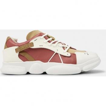 CAMPER Karst - Women's Sneakers - Red/White/Beige - Size 41 (US 10) - Smooth Leather/Cotton Fabric
