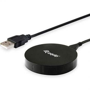 Equip 245500 - Cargador Inalámbrico Ultra-Slim de 5W con Carcasa de Aluminio para Interiores, Color Negro