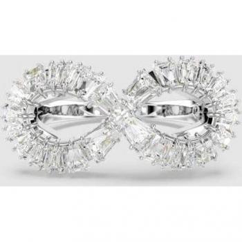 Anillo Cocktail Hyperbola de Swarovski, bañado en rodio con circonitas transparentes
